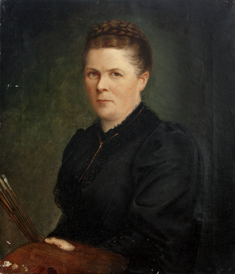 Selvportrett av Anna Stainer Knittel