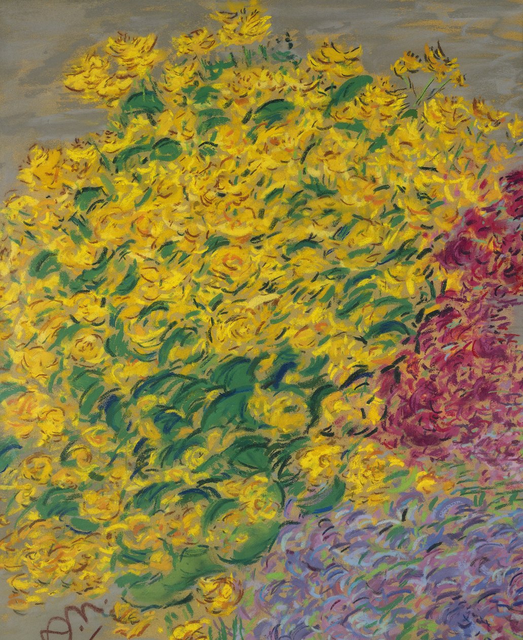 Blomster (pastell på papir) av Anna de Noailles