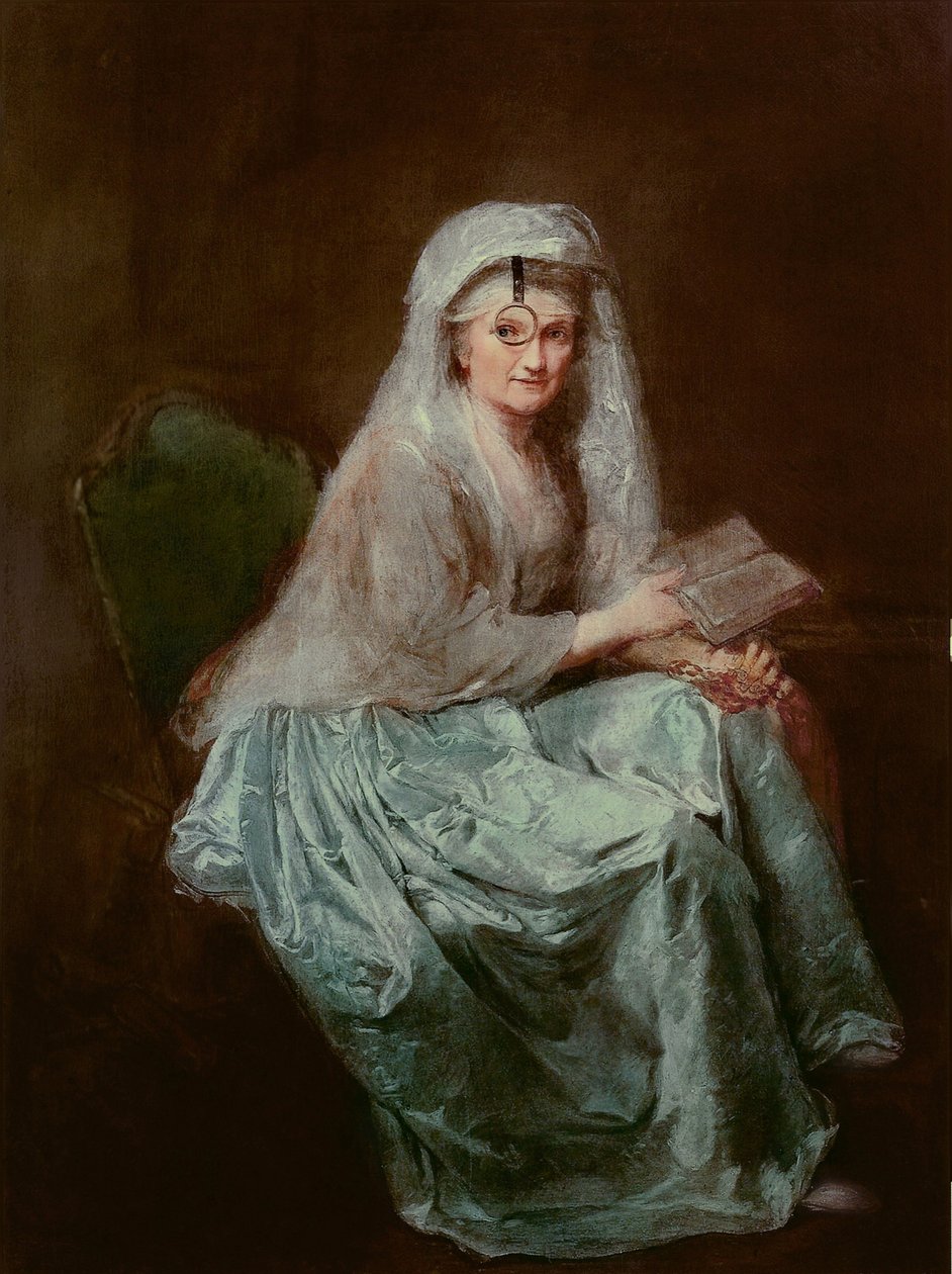 Selvportrett med monokel, 1777 av Anna Dorothea Therbusch