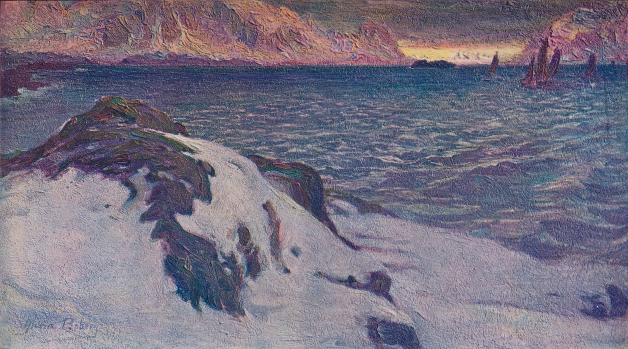 Et Lofoden Seascape, c1910 av Anna Katarina Boberg
