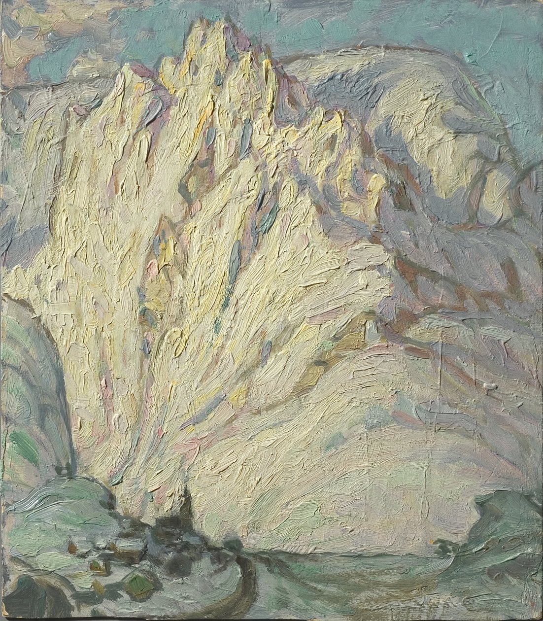 Snødekte fjell. Studie fra Lofoten, 1930 av Anna Katarina Boberg