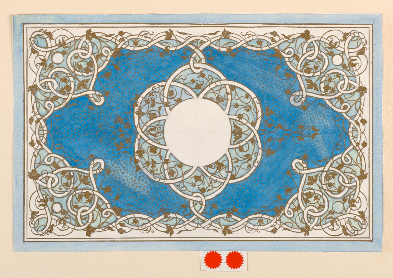 Design for et boksdeksel av Anna M. de Pool