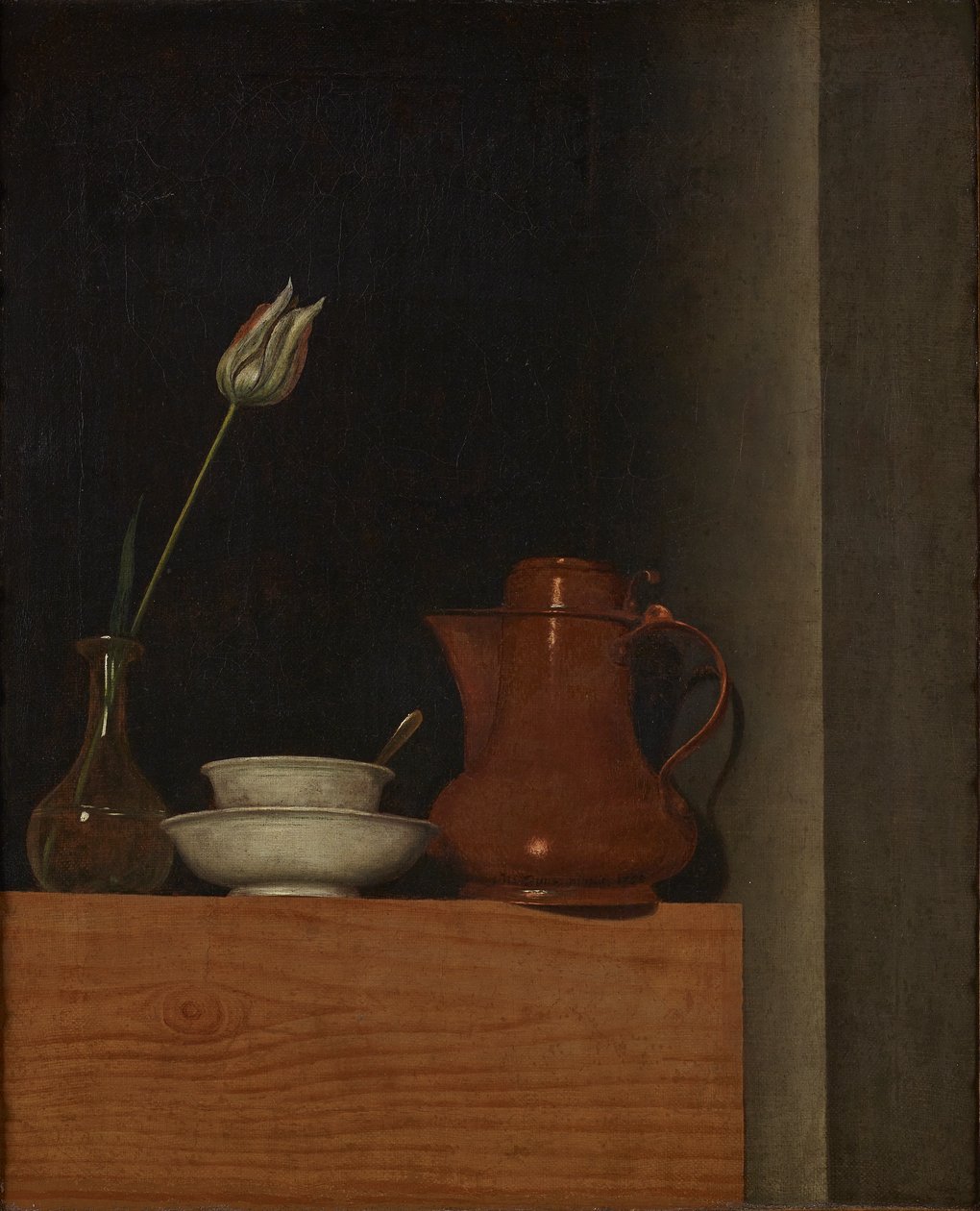 Stilleben med kanne og tulipan av Anna Maria Punz