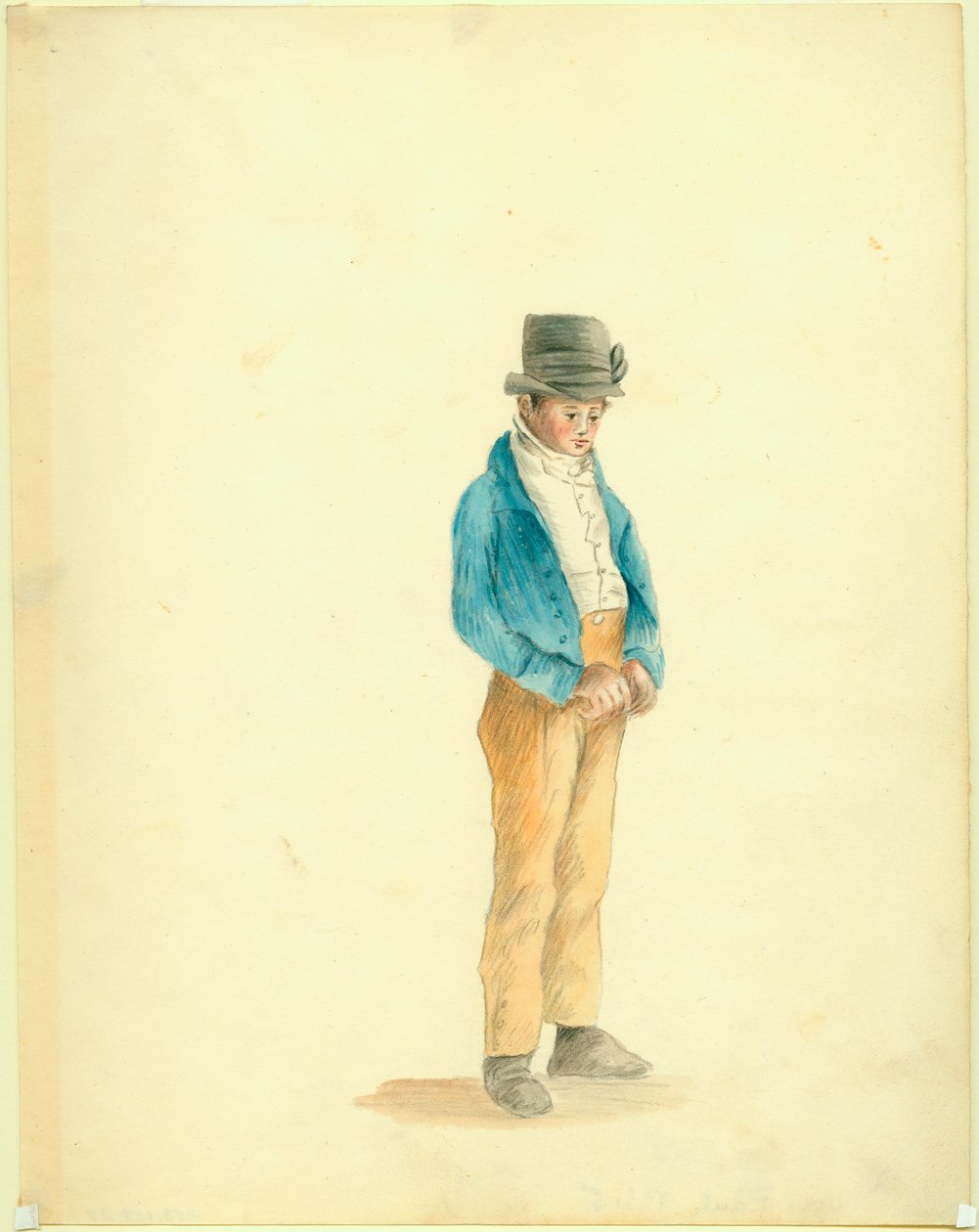 Maleri av gutt i en beverhatt av Anna Maria Von Phul av Anna Maria von Phul