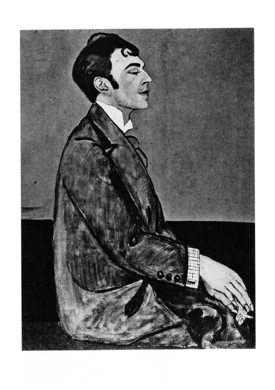 Portrett av poeten Osip Mandelstam 1891-1938 av Anna Mikhaylovna Zelmanova Tchudovskaya