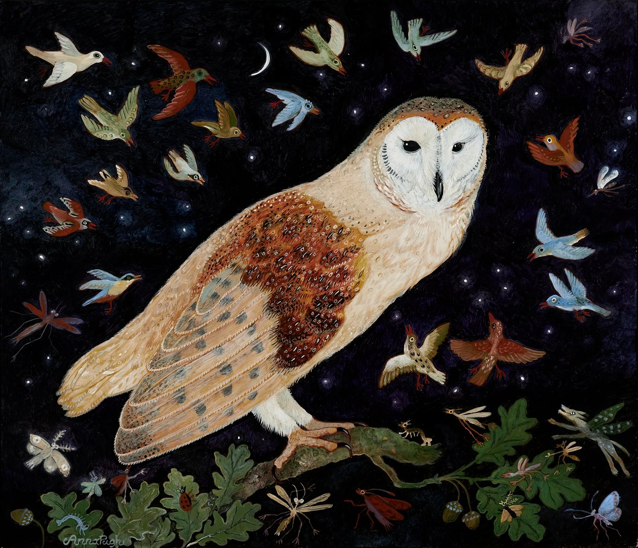 Et ord til de kloke, 2013 (akryl) av Anna Pugh