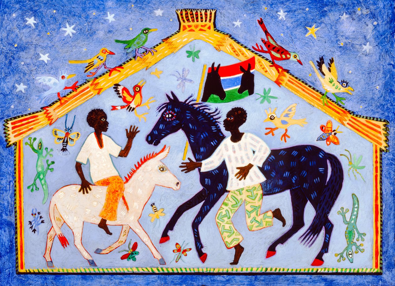 Gambia, 2004 (akryl) av Anna Pugh