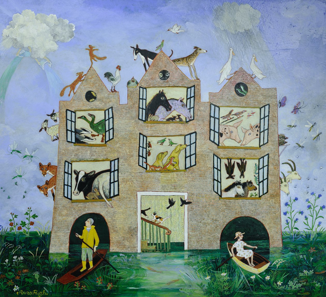 Slangeforbud, 2013 (akryl) av Anna Pugh