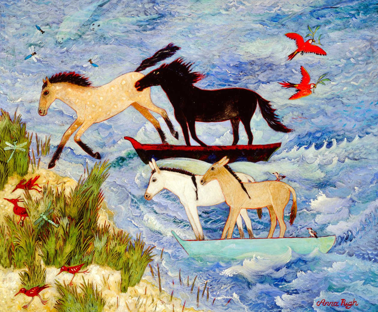 Landfall, 2008 (akryl) av Anna Pugh
