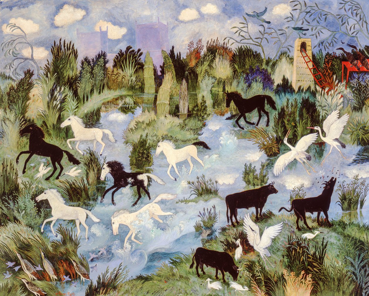 Marsh, 2003 (akryl) av Anna Pugh