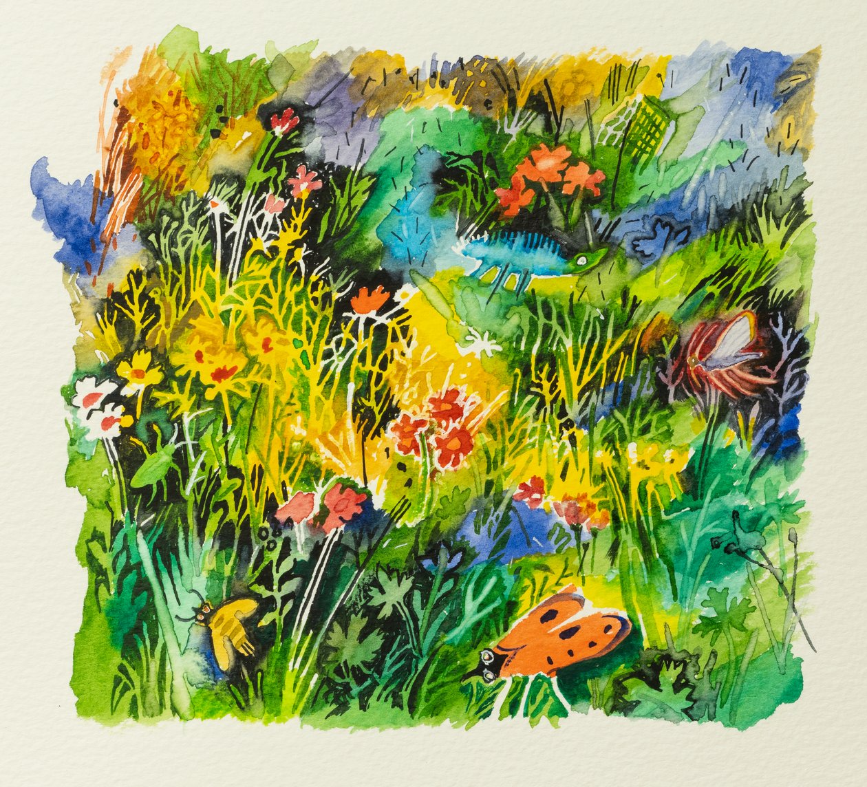 Enginsekter, 2023 (akvarell) av Anna Pugh