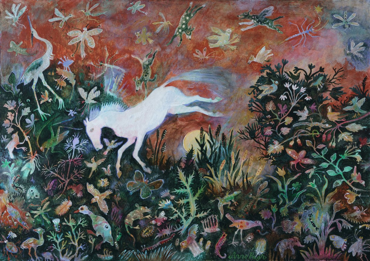 Månehopp, 2018 (akryl) av Anna Pugh