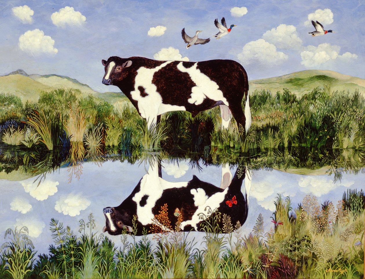 På kanten, 2002 (akryl) av Anna Pugh
