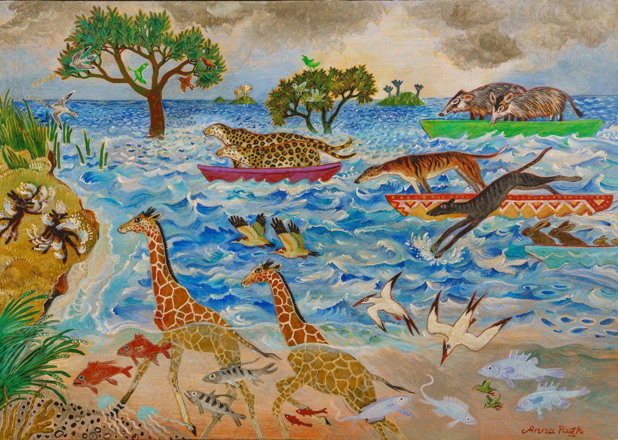 Kaniner blir kaniner, 2019 (akryl) av Anna Pugh
