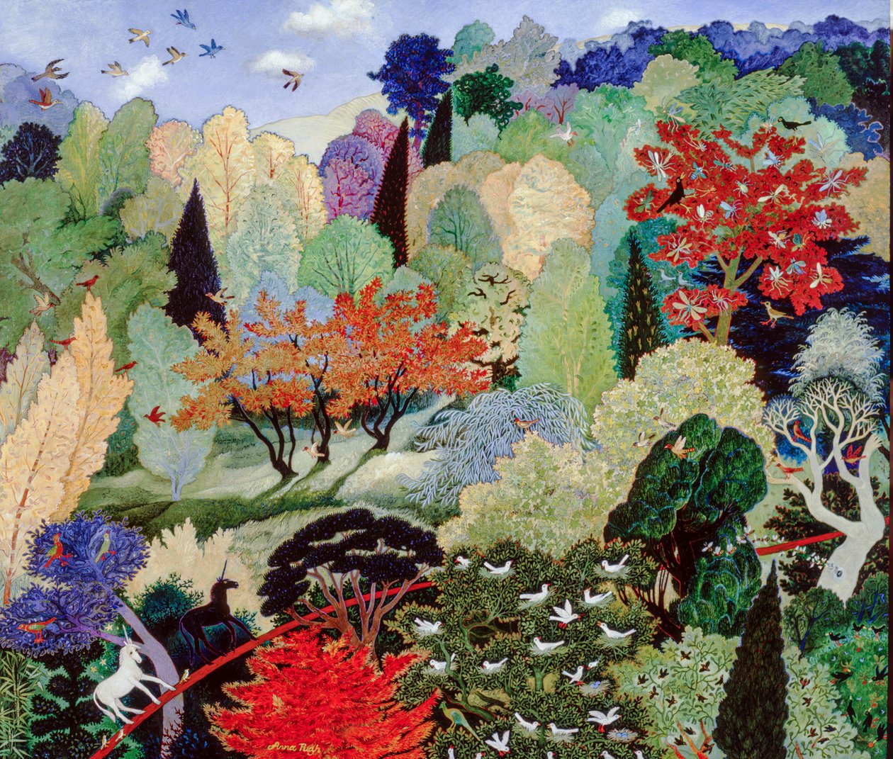 Reirtreet, 2007 (akryl) av Anna Pugh