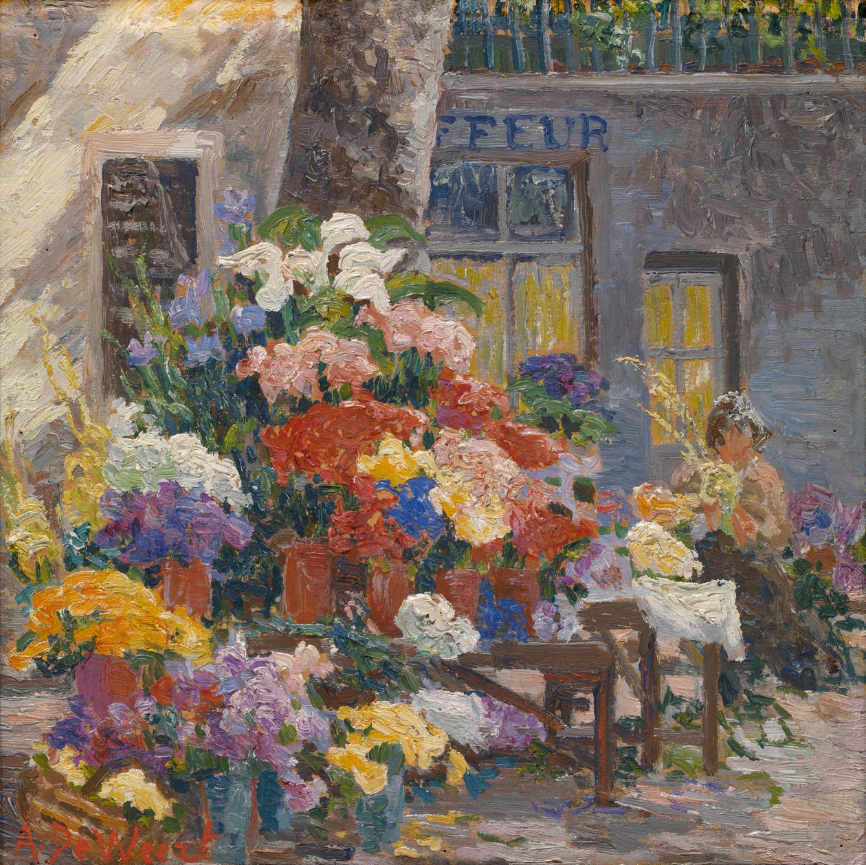Blomstermarkedet i Menton (Côte d#39;Azur) av Anna de Weert