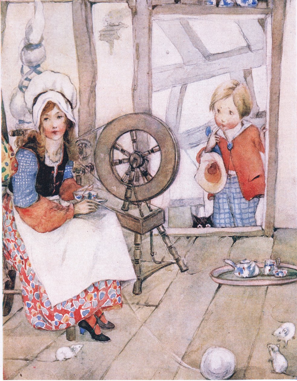 De besøkende, fra The Big Book for Children (Herbert Strang) utgitt av Humphrey Milford, Oxford University Press, ca. 1920 av Anne Anderson