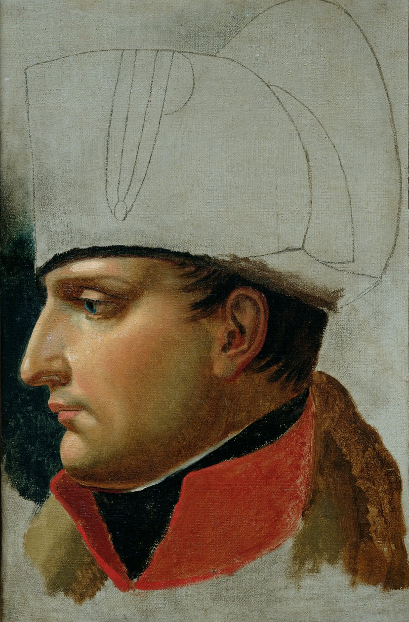 Uferdig portrett av Napoleon I (1769-1821) tidligere tilskrevet Jacques Louis David (1748-1825) 1808 av Anne Louis Girodet de Roucy Trioson