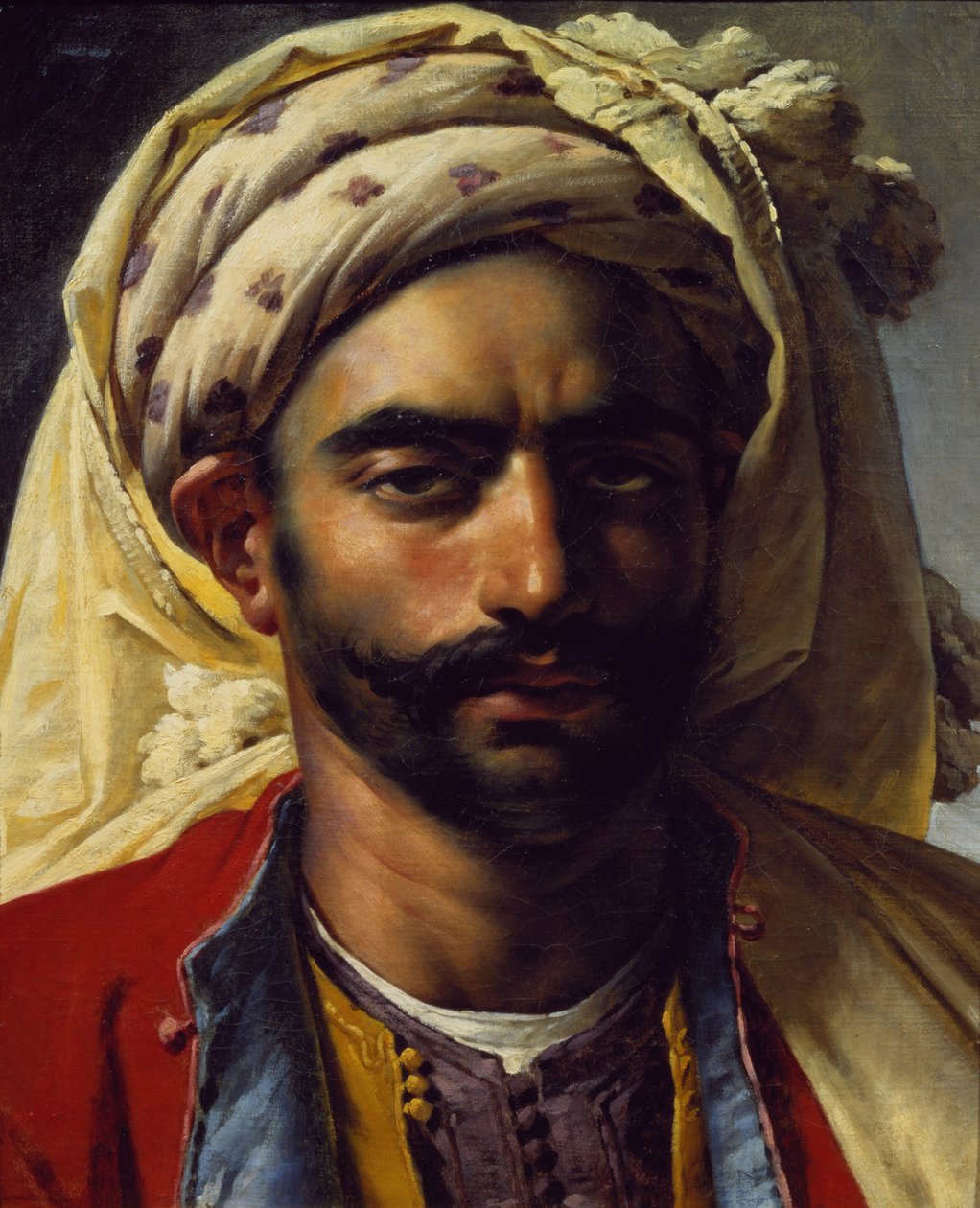 Portrett av Mustapha av Anne Louis Girodet de Roucy Trioson