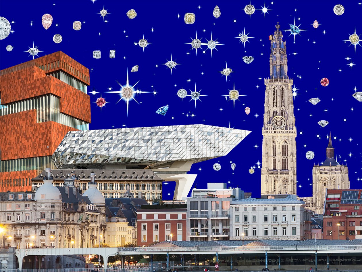 Antwerpen om natten, 2018, skjermtrykk av Anne Storno