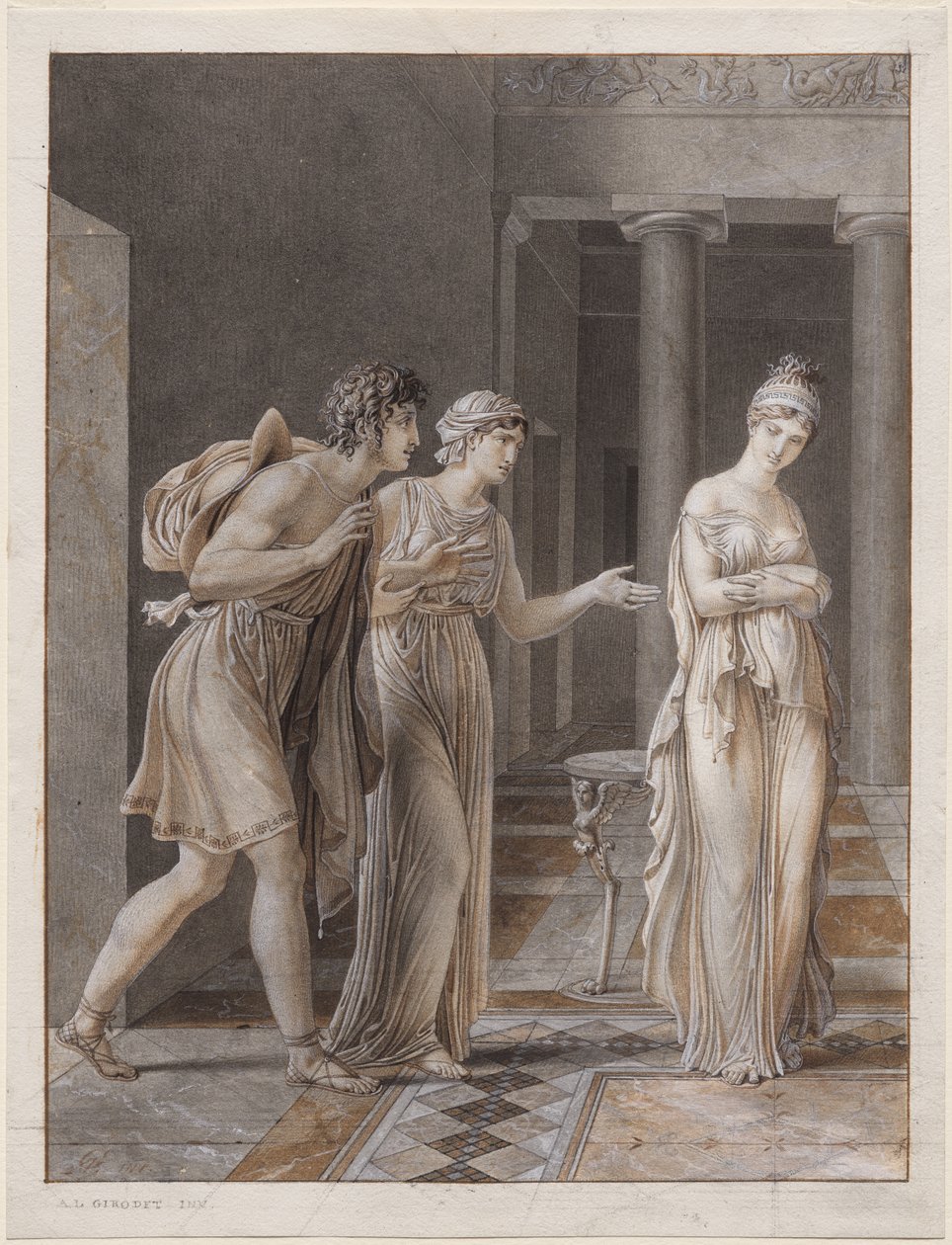 Møtet mellom Orestes og Hermine av Anne-Louis Girodet de Roucy-Trioson