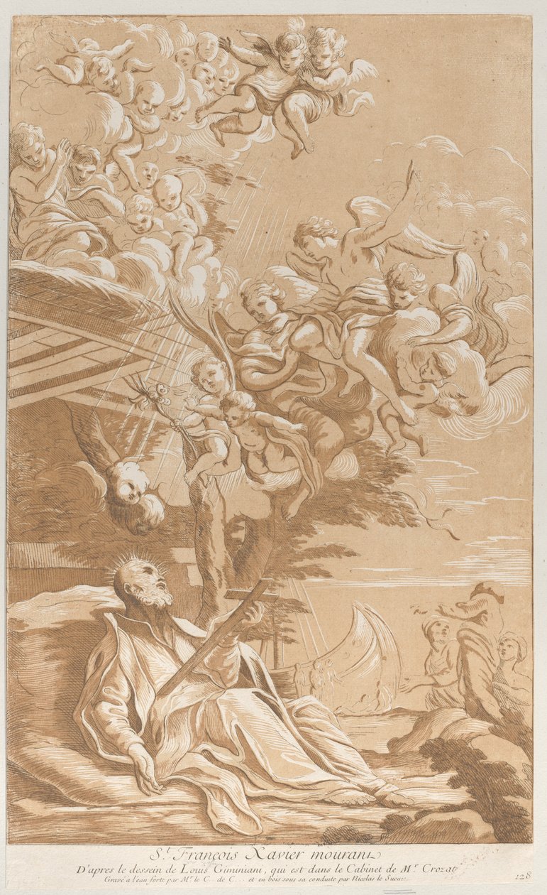 Saint Francis Xaviers død, ca. 1729. av Anne Claude Philippe de Caylus