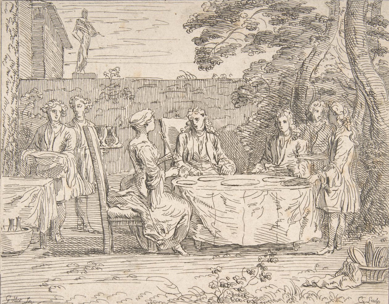 Distinguished Meal, ca.1725-1765. av Anne Claude Philippe de Caylus