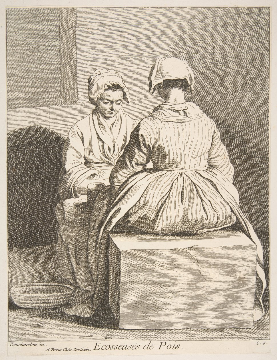 Pea Shellers, 1737. av Anne Claude Philippe de Caylus