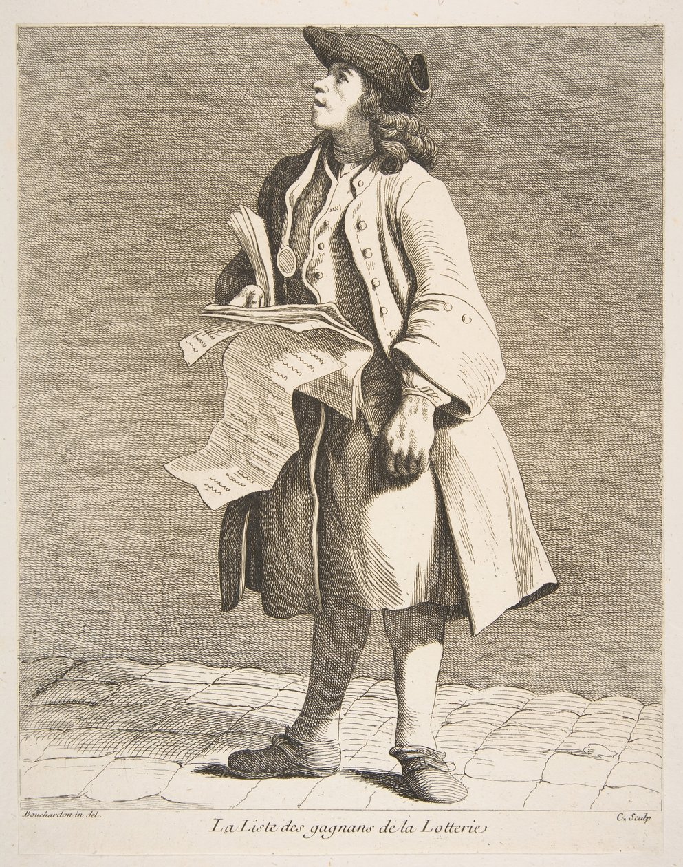 Lesningen av lotterivinnere, 1746. av Anne Claude Philippe de Caylus