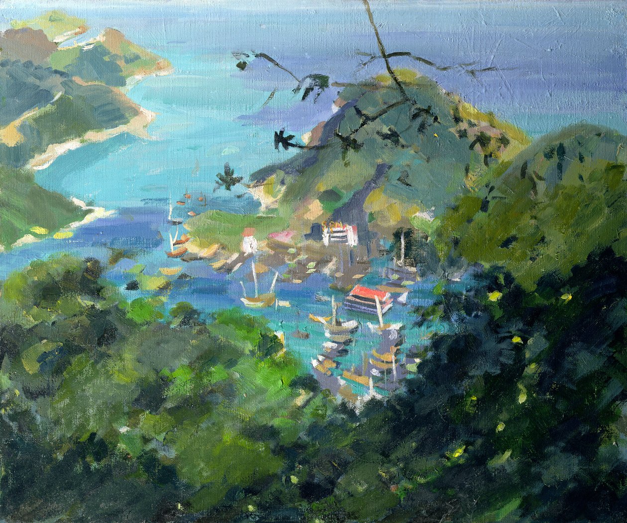 Utsikt over Aberdeen fra Peak, Hong Kong av Anne Durham