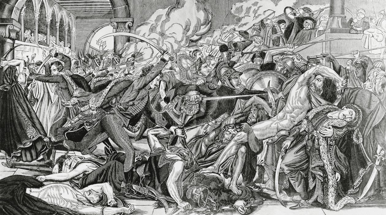 Fransk undertrykkelse under opprøret i Kairo, 21. oktober av Anne Louis Girodet de Roucy Trioson