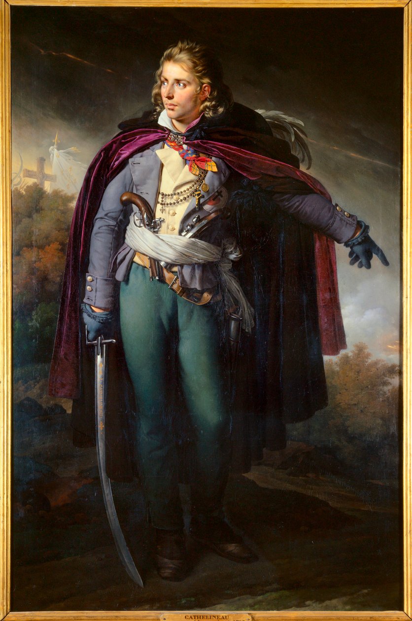 Portrett av Jacques Cathelineau (1759 - 1793) generalissime Vendeen av Anne Louis Girodet de Roucy Trioson