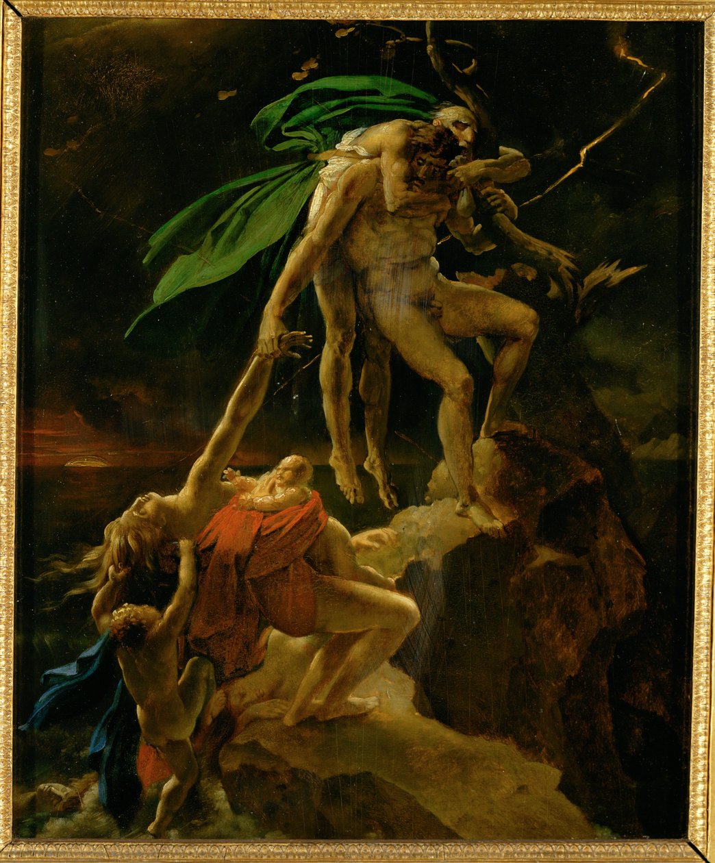 Scene du Deluge, Esquisse, Salon 1814 - Scene fra syndfloden ... av Anne Louis Girodet de Roucy-Trioson