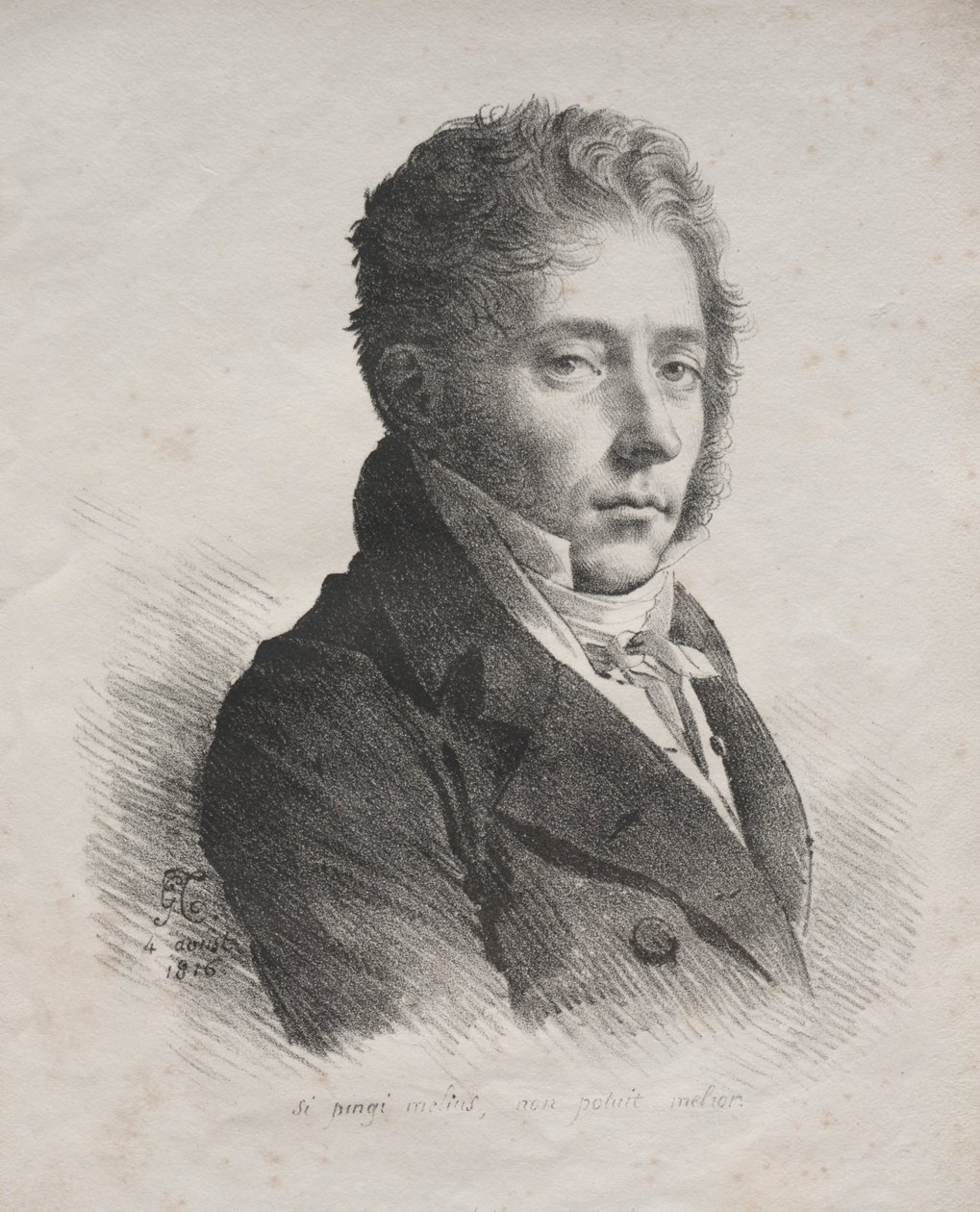 Samling av litografiske essays: Portrait of MR. Coupin de La Couperie, 1816. av Anne Louis Girodet de Roucy Trioson