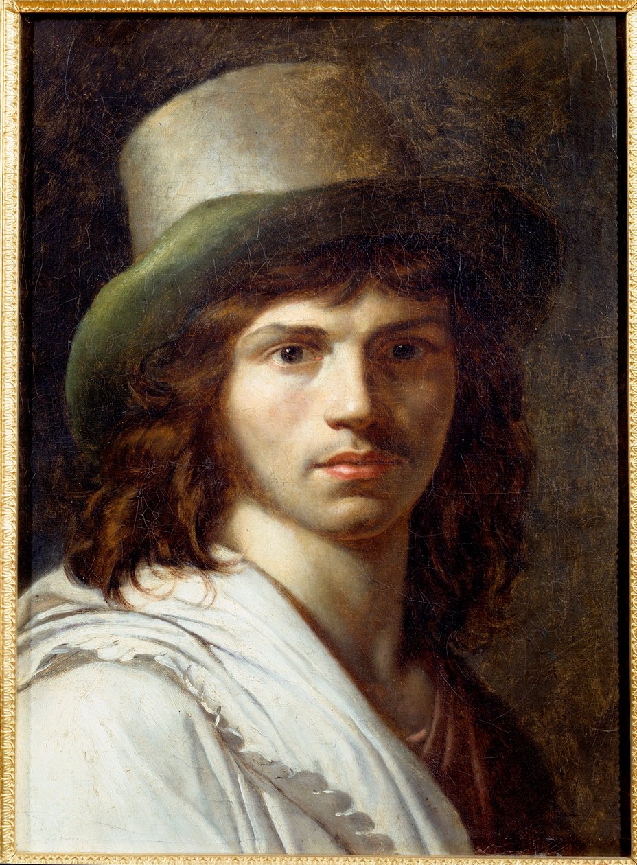Selvportrettmaleri av Anne Louis Girodet de Roucy-Trioson av Anne Louis Girodet de Roucy Trioson