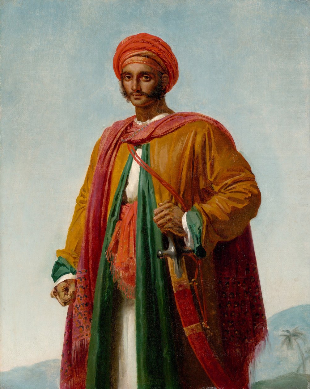 Studie for Portrait of an Indian, ca. 1807 av Anne Louis Girodet de Roucy Trioson