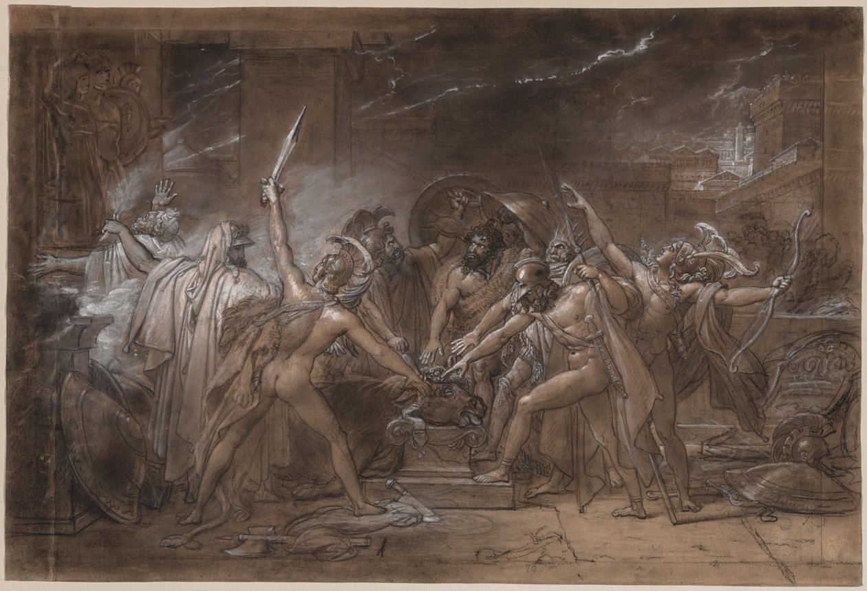 De syv høvdingers ed mot Theben av Anne Louis Girodet de Roucy Trioson