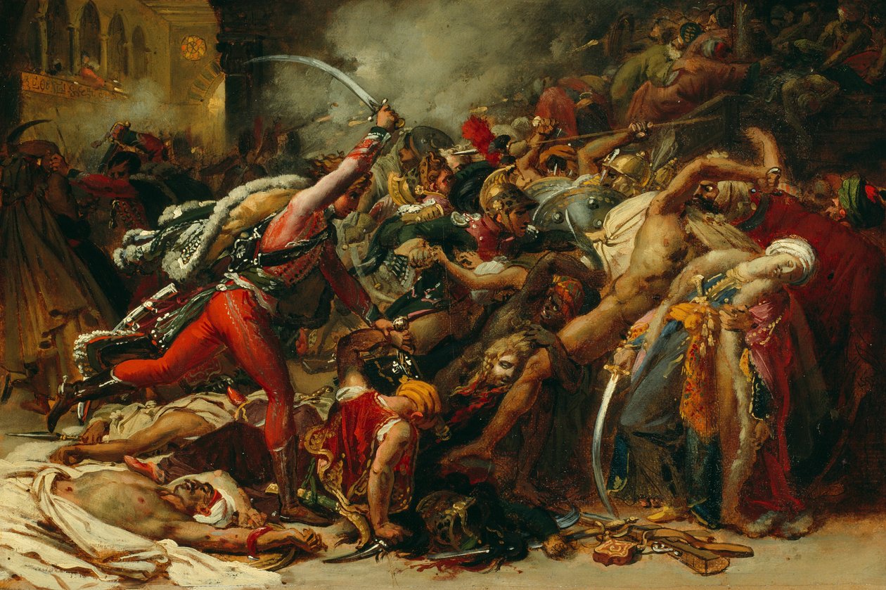 Skisse for The Revolt of Cairo av Anne Louis Girodet de Roussy Trioson