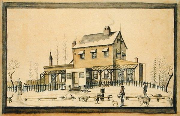 Angelica, vinteren 1814 (akvarell og grafitt på papir) av Anne Marguerite Hyde de Neuville