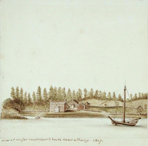 Major van Rensselaers hus nær Albany, New York av Anne Marguerite Hyde de Neuville