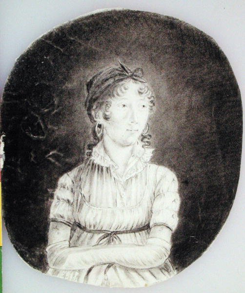 Selvportrett, ca. 1807 (kull på papir) av Anne Marguerite Hyde de Neuville