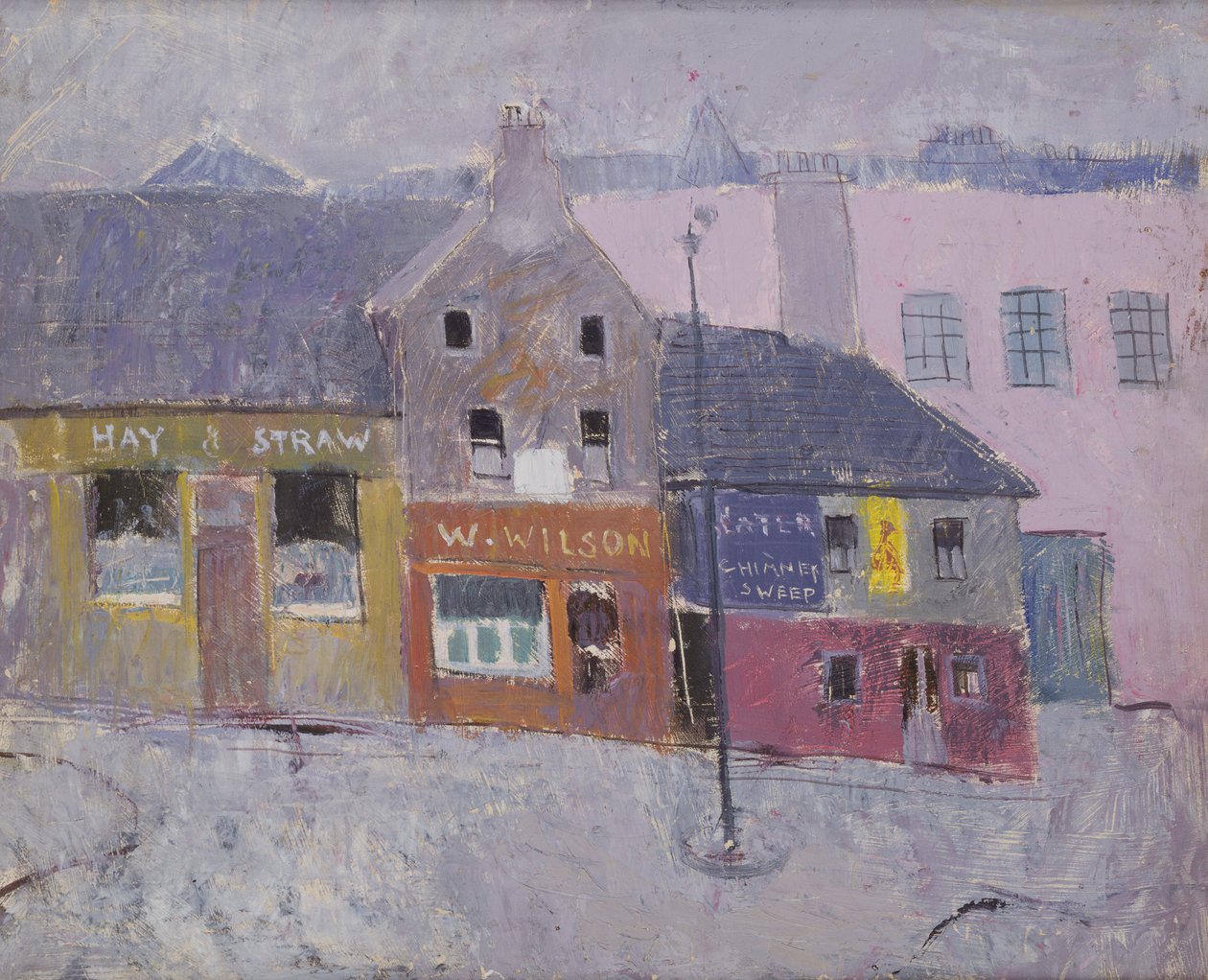 Causewayside, Edinburgh, ca. 1950 (olje på lerret) av Anne Redpath