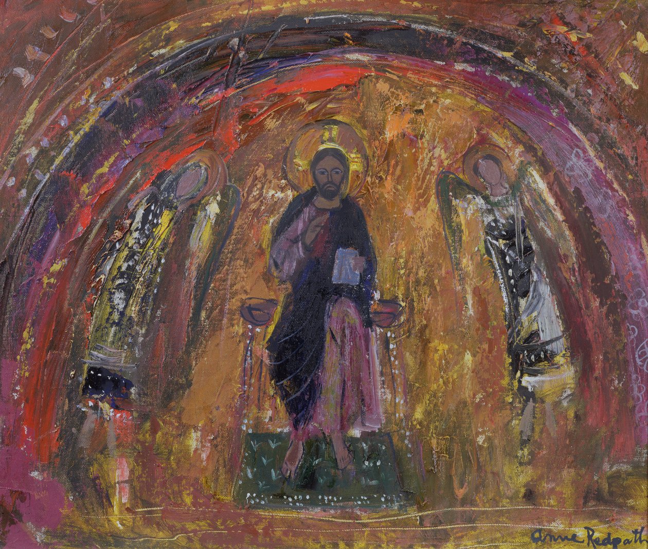 I et kapell, Torcello (olje på lerret) av Anne Redpath