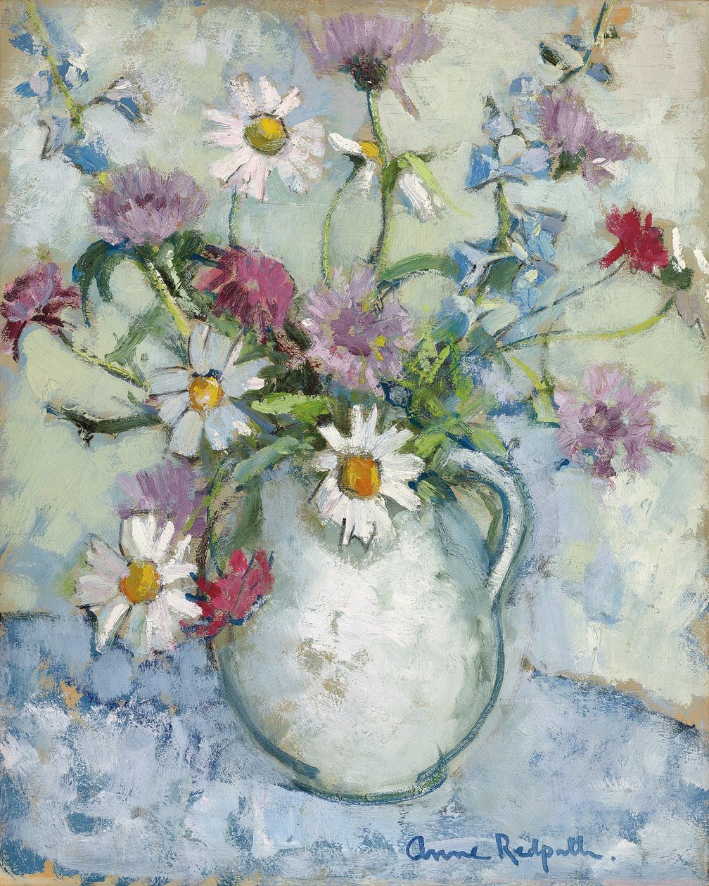 Sommerblomster i en kanne av Anne Redpath