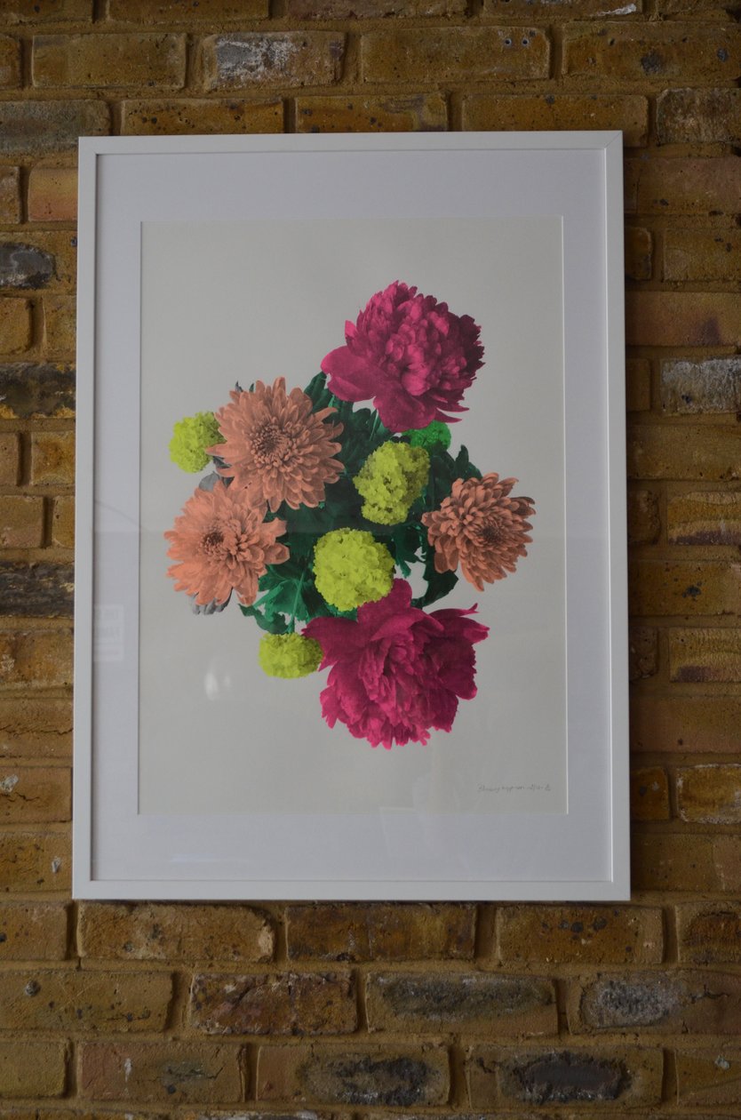 Blomstrende lykke innrammet, 2017 av Anne Storno