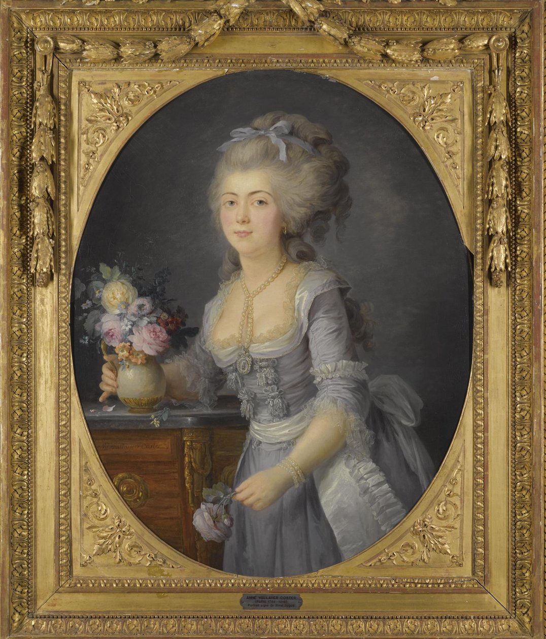Portrett av Adelaide Henriette Auguié 1758-1794 av Anne Vallayer Coster