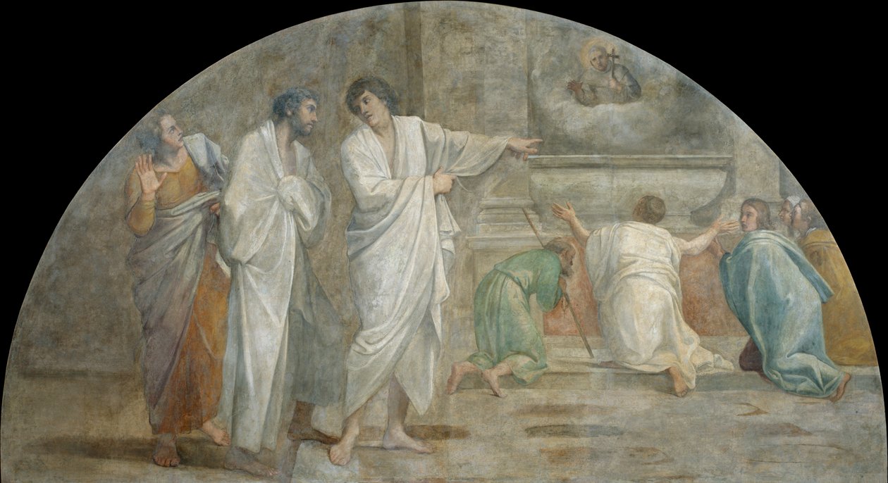 Utseende av den hellige Didacus over graven hans av Annibale Carracci