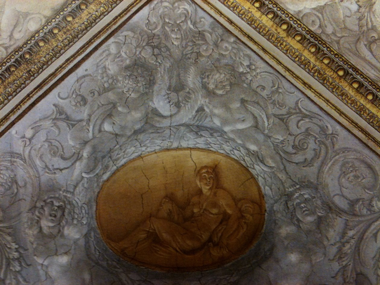 Camerino Farnese, takdetaljer av Annibale Carracci
