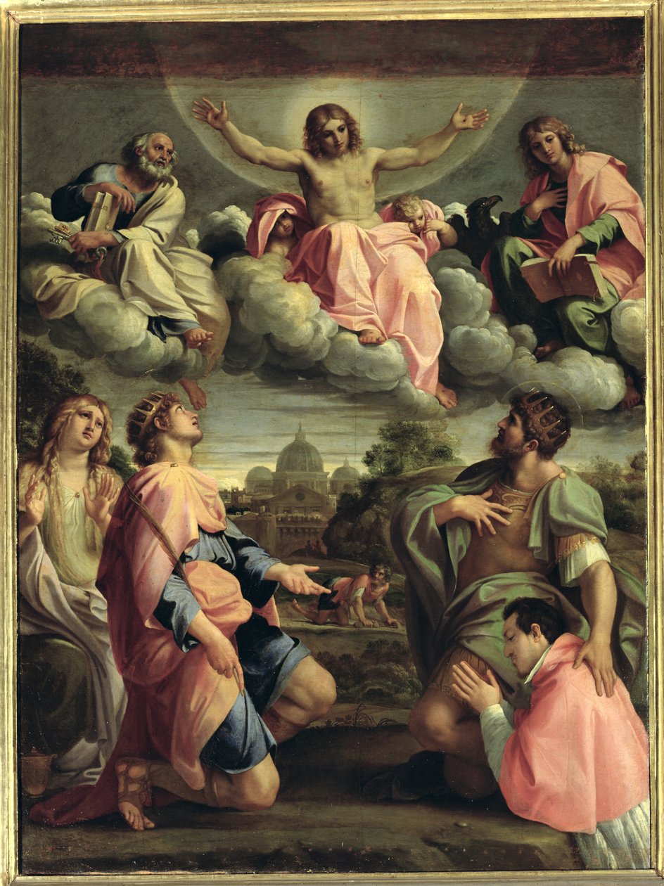 Kristus i herlighet med de hellige av Annibale Carracci