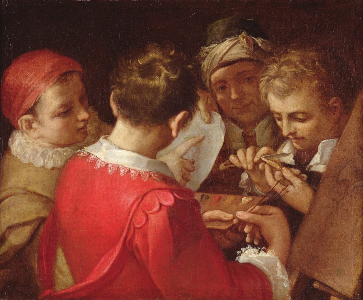 Gruppe av kunstnere av Annibale Carracci